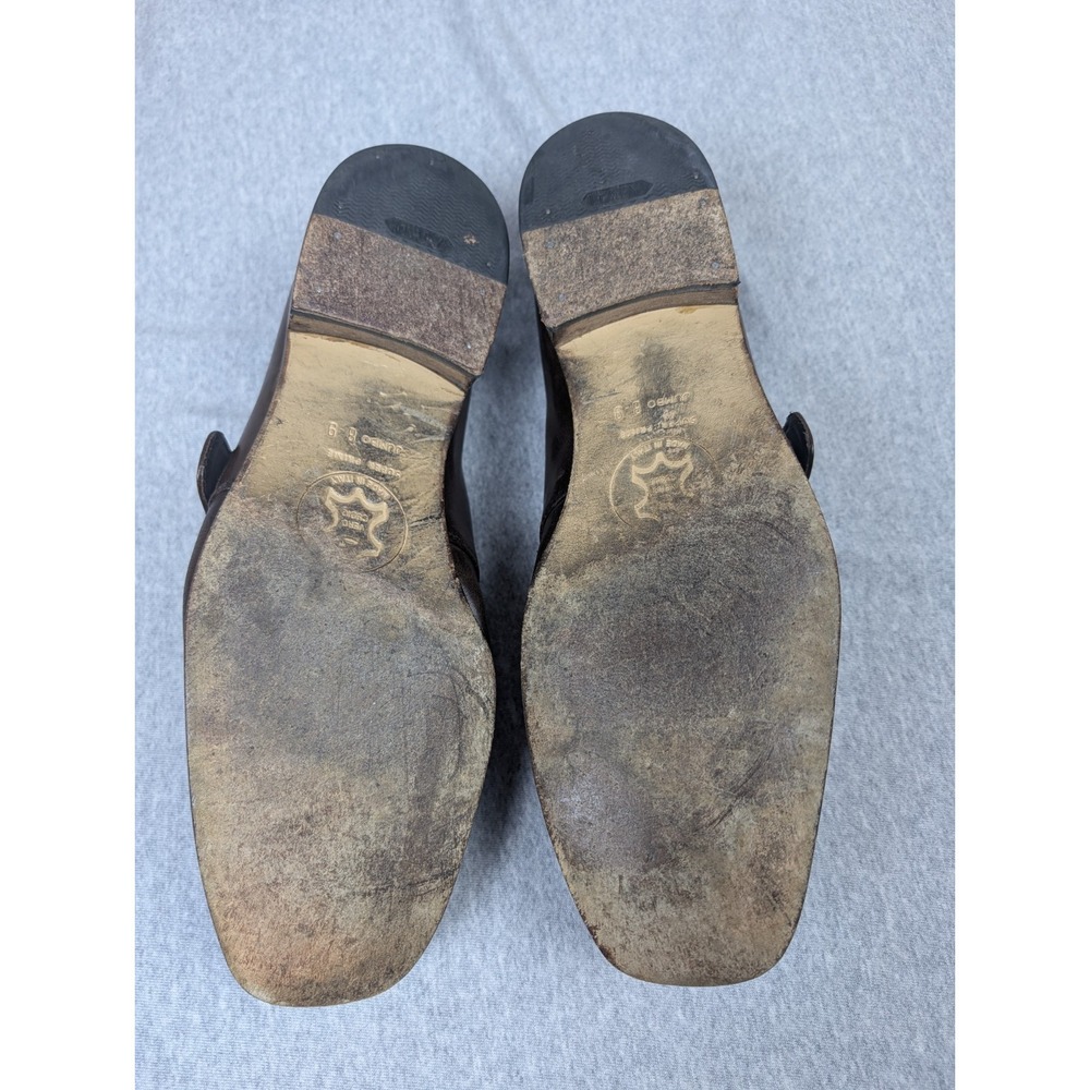 Prada Milano Leather Monk Strap Loafers Mens Size 11 Brown Made In Italy - Picture 10 of 14
